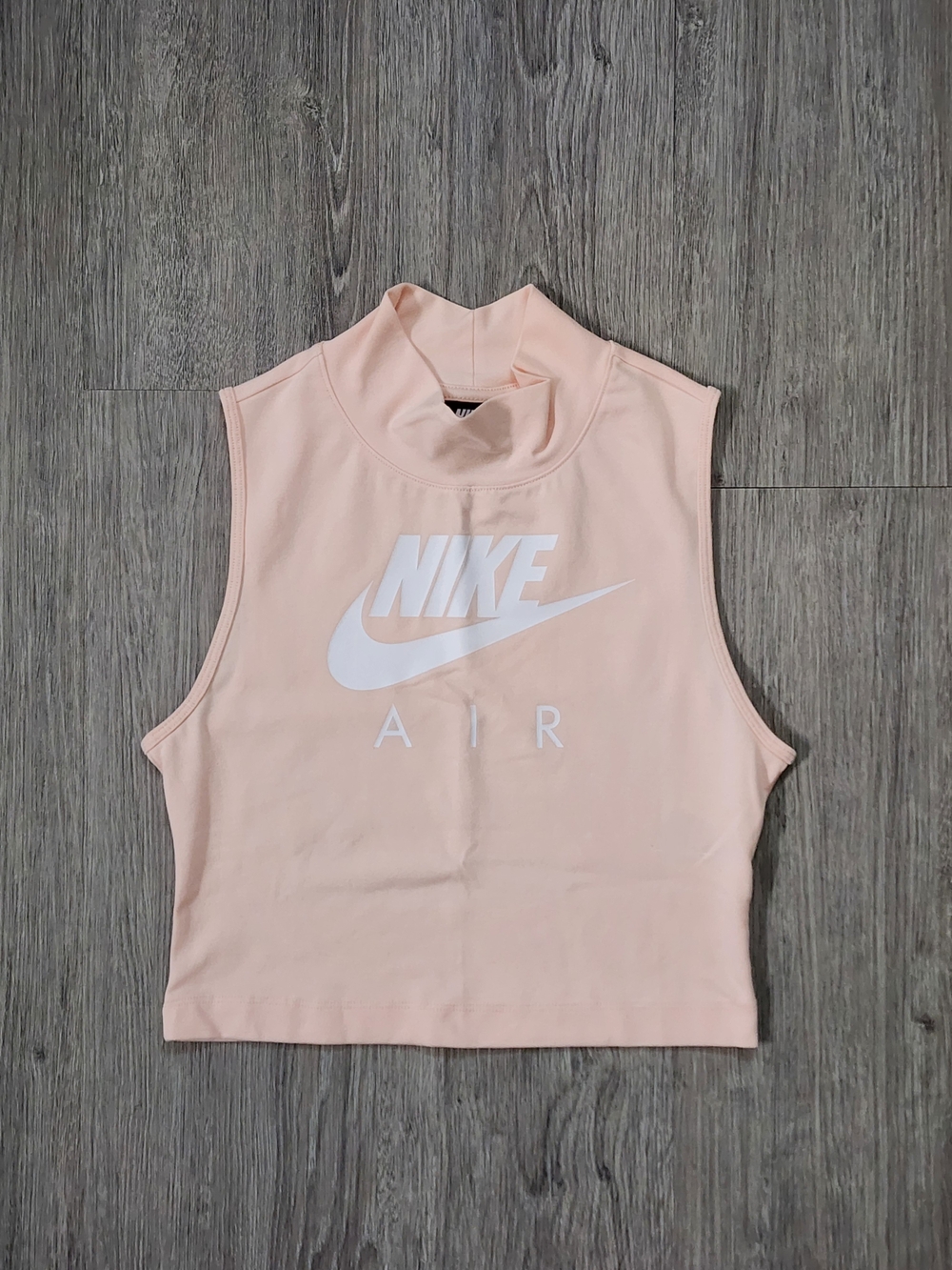 Nike Sleeveless Crop Top in Light Pink with White Logo